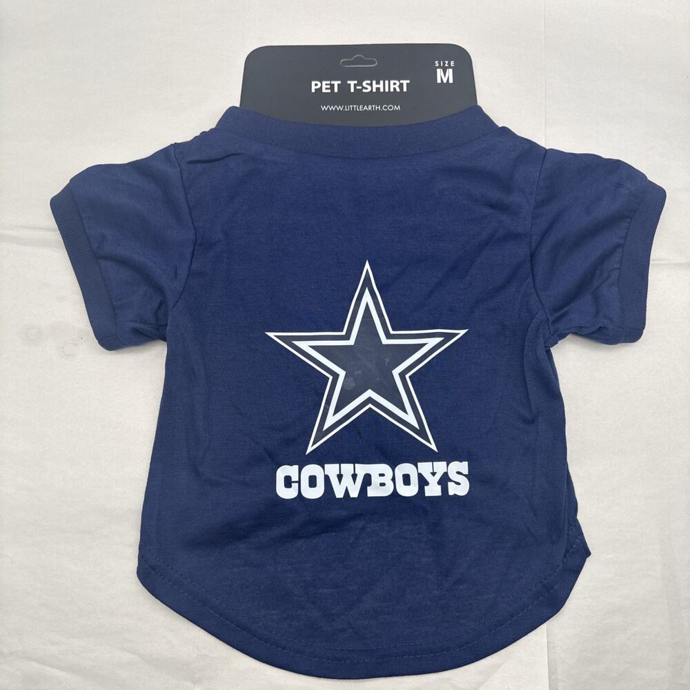 Littlearth NFL Unisex NFL Pet T-Shirt - DALLAS COWBOYS, Size Medium w/Stain READ